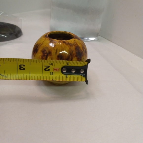 Mgt Miniature Dripping Glaze Vase Hand-Painted Porcelain Vintage Collectible - Picture 7 of 7